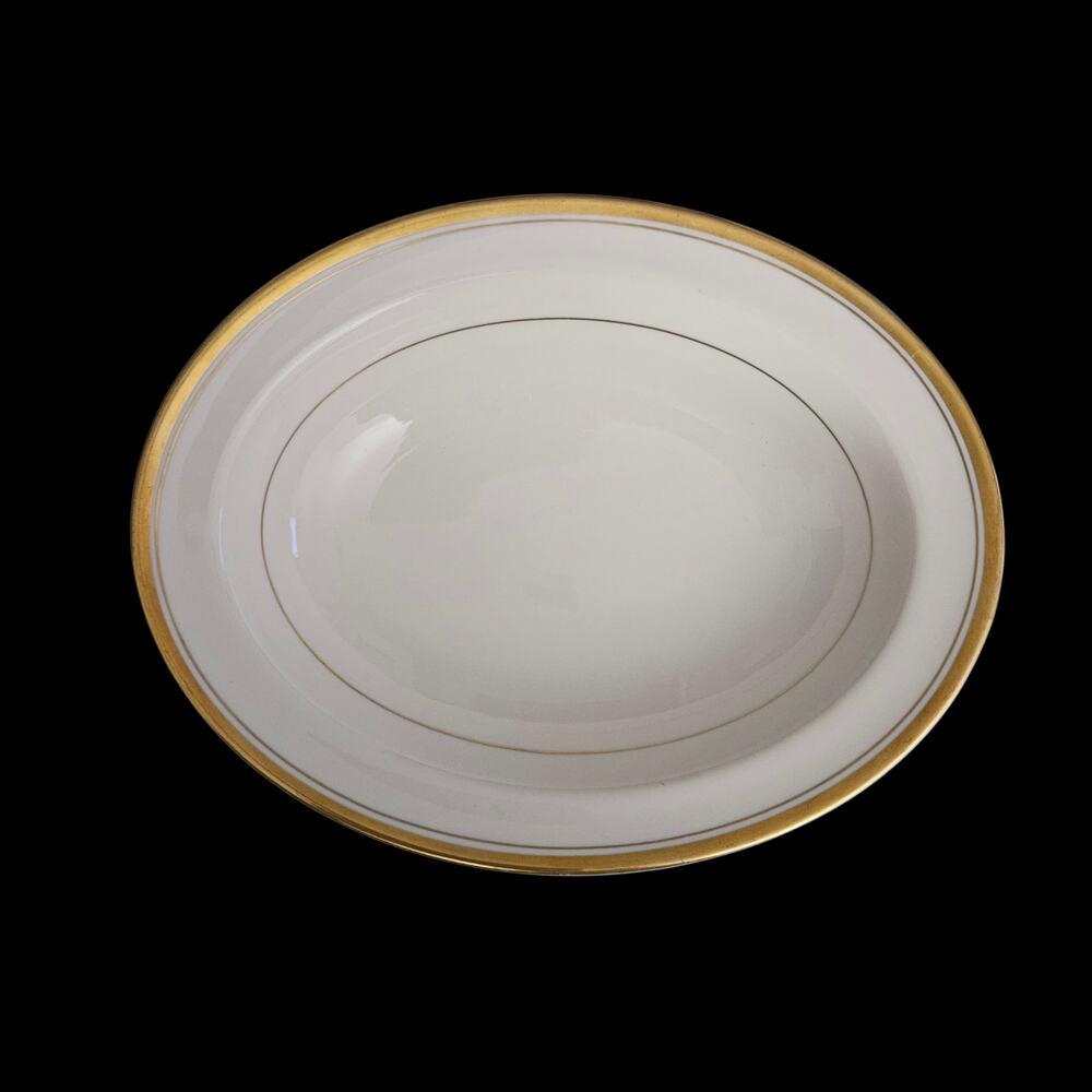 Oxford Theodore Haviland New York Oval Serving Bowl White Gold Trim